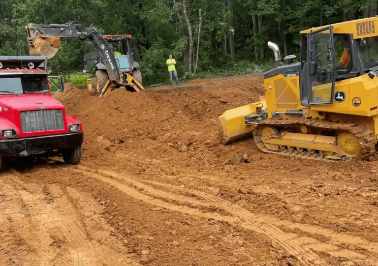 Excess dirt removal and land leveling